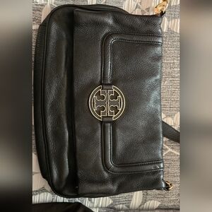 Tory Burch Black and Cream Interior Bag